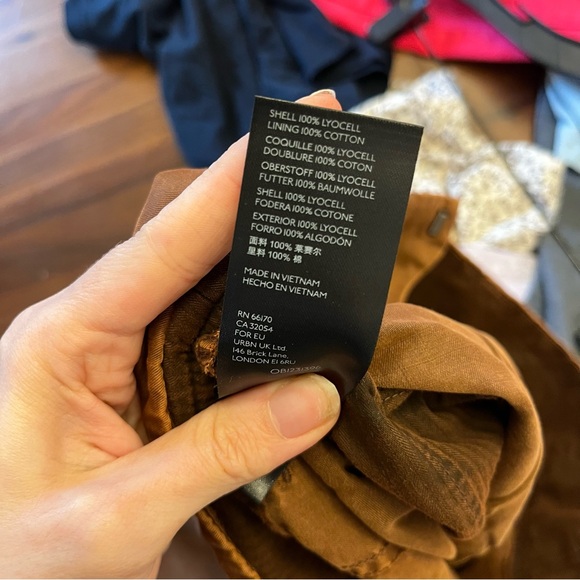 Free People Run Wild Trousers Western Pleated Cotton Pants Size 10 - Picture 8 of 8